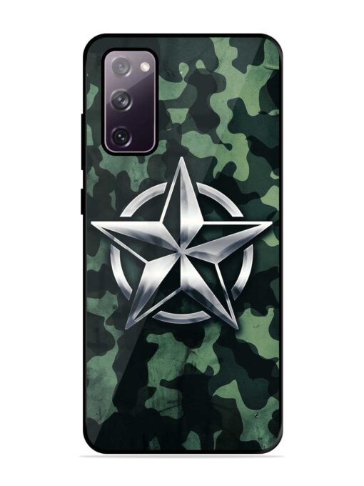 Indian Army Star Design Glossy Metal Phone Cover for Samsung Galaxy S20 Fe (5G) Zapvi