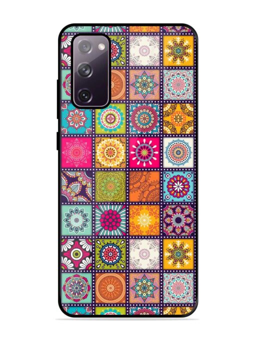 Seamless Pattern Vintage Glossy Metal Phone Cover for Samsung Galaxy S20 Fe (5G) Zapvi