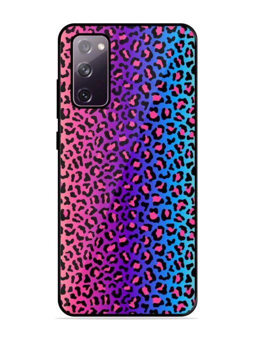 Colorful Leopard Seamless Glossy Metal Phone Cover for Samsung Galaxy S20 Fe (5G) Zapvi