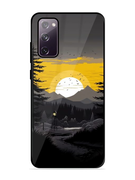 Sunset Vector Glossy Metal Phone Cover for Samsung Galaxy S20 Fe (5G) Zapvi