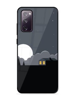 Full Moon Vector Art Glossy Metal Phone Cover for Samsung Galaxy S20 Fe (5G)