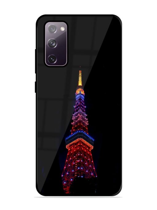 Eiffel Tower Night View Glossy Metal Phone Cover for Samsung Galaxy S20 Fe (5G) Zapvi