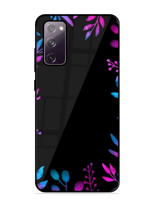 Flower Pattern Watercolor Glossy Metal Phone Cover for Samsung Galaxy S20 Fe (5G) Zapvi