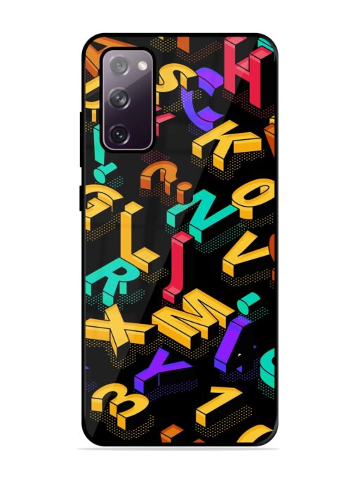 Seamless Pattern With Letters Glossy Metal Phone Cover for Samsung Galaxy S20 Fe (5G) Zapvi