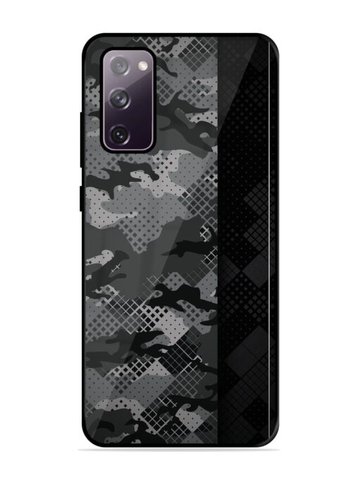 Dark Camouflage Glossy Metal Phone Cover for Samsung Galaxy S20 Fe (5G) Zapvi