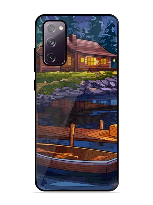 Village Night Scene Glossy Metal Phone Cover for Samsung Galaxy S20 Fe (5G) Zapvi