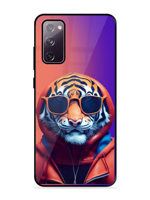 Tiger Animation Glossy Metal Phone Cover for Samsung Galaxy S20 Fe (5G) Zapvi