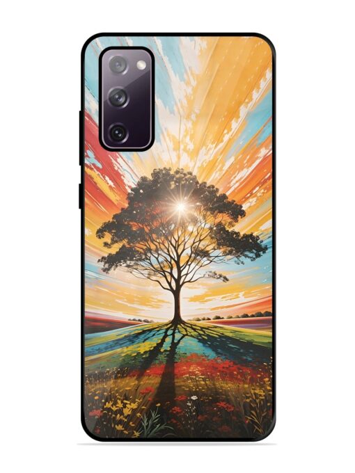 Abstract Tree Colorful Art Glossy Metal Phone Cover for Samsung Galaxy S20 Fe (5G) Zapvi