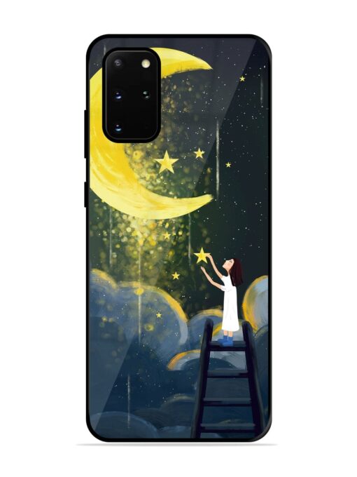 Moonlight Healing Night Illustration Glossy Metal TPU Phone Cover for Samsung Galaxy S20 Plus Zapvi