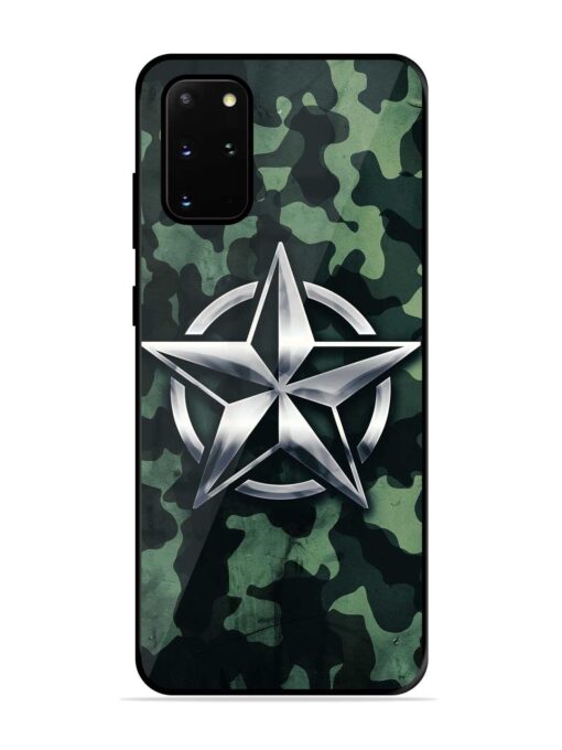 Indian Army Star Design Glossy Metal Phone Cover for Samsung Galaxy S20 Plus Zapvi