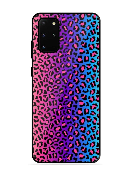 Colorful Leopard Seamless Glossy Metal Phone Cover for Samsung Galaxy S20 Plus Zapvi