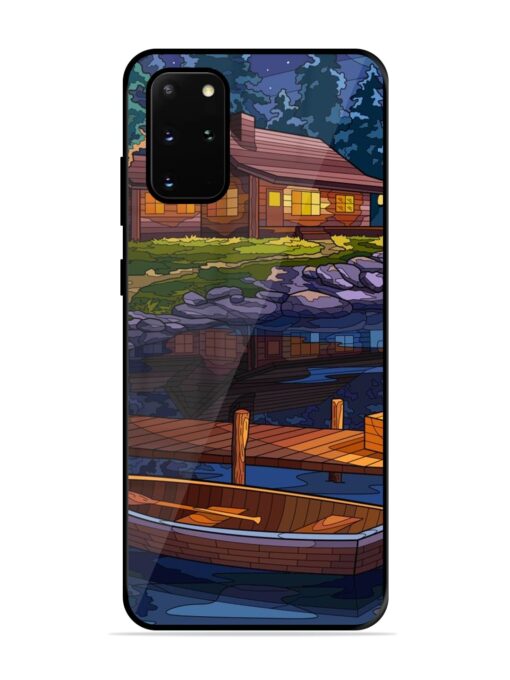 Village Night Scene Glossy Metal Phone Cover for Samsung Galaxy S20 Plus Zapvi