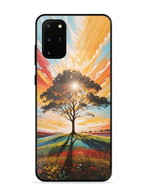 Abstract Tree Colorful Art Glossy Metal Phone Cover for Samsung Galaxy S20 Plus Zapvi