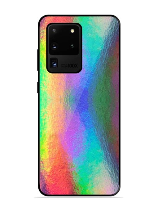 Colorful Holographic Background Glossy Metal TPU Phone Cover for Samsung Galaxy S20 Ultra Zapvi