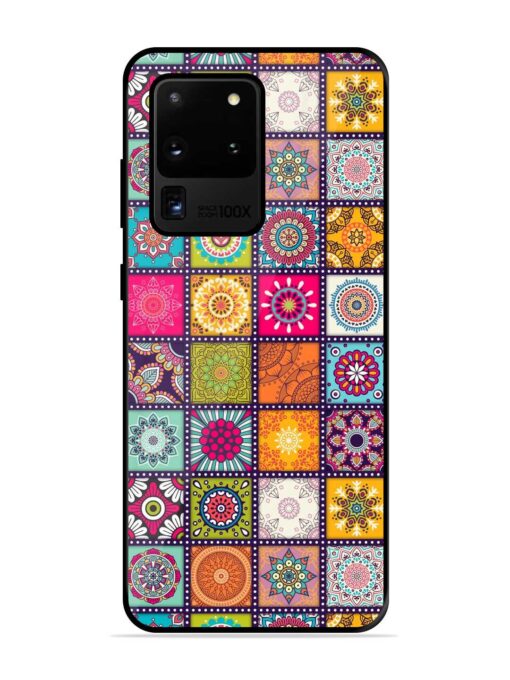 Seamless Pattern Vintage Glossy Metal Phone Cover for Samsung Galaxy S20 Ultra Zapvi