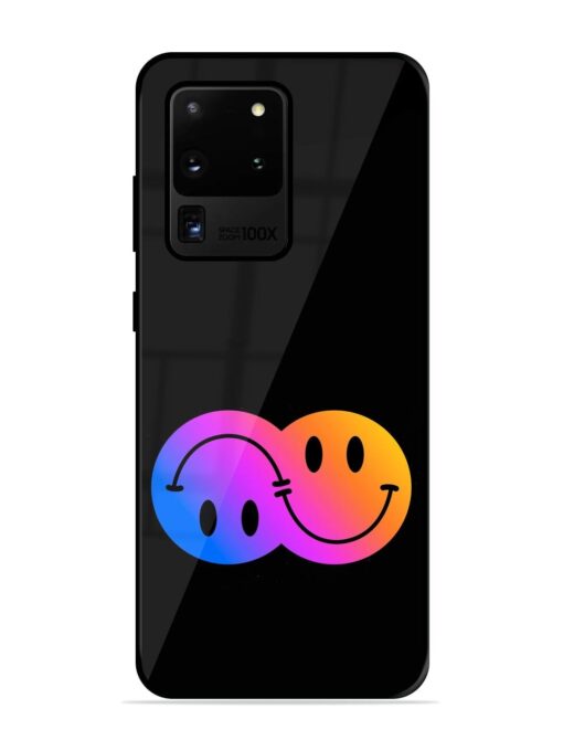 Gradient Smile Art Glossy Metal TPU Phone Cover for Samsung Galaxy S20 Ultra Zapvi