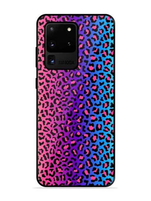 Colorful Leopard Seamless Glossy Metal Phone Cover for Samsung Galaxy S20 Ultra Zapvi