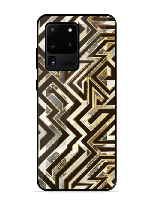 Technology Geometric Seamless Glossy Metal Phone Cover for Samsung Galaxy S20 Ultra Zapvi