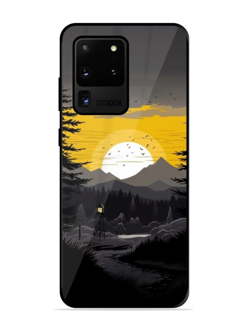 Sunset Vector Glossy Metal Phone Cover for Samsung Galaxy S20 Ultra