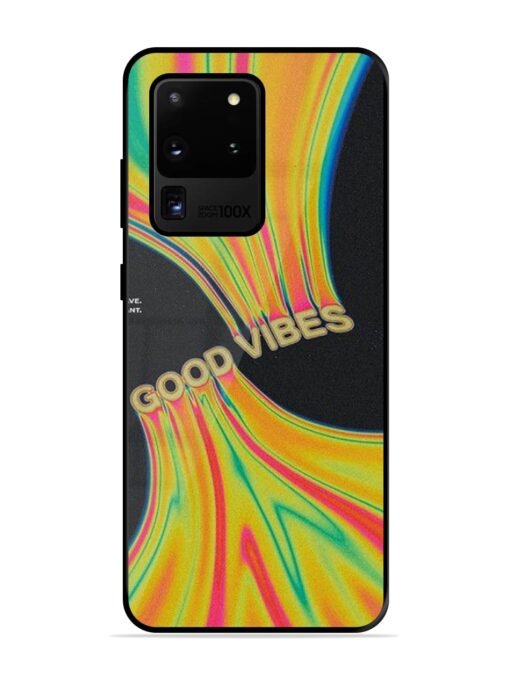 Good Vibes Glossy Metal Phone Cover for Samsung Galaxy S20 Ultra Zapvi