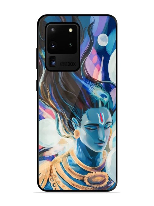 Bhagwan Sri Krishna Glossy Metal Phone Cover for Samsung Galaxy S20 Ultra Zapvi