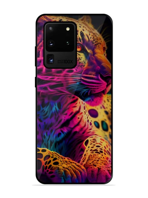 Leopard Art Glossy Metal Phone Cover for Samsung Galaxy S20 Ultra Zapvi