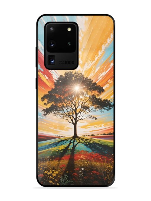 Abstract Tree Colorful Art Glossy Metal Phone Cover for Samsung Galaxy S20 Ultra Zapvi