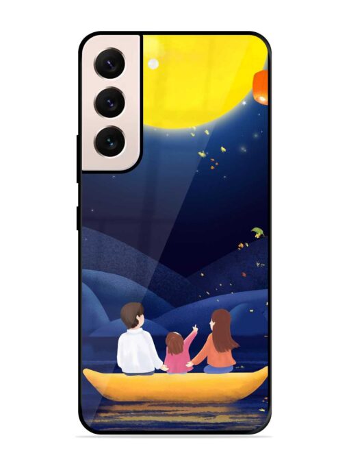 Happy Family And Beautiful View Glossy Metal Phone Cover for Samsung Galaxy S21 (5G) Zapvi