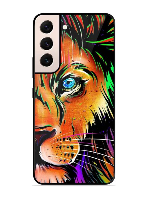 Colorful Lion Design Glossy Metal TPU Phone Cover for Samsung Galaxy S21 (5G) Zapvi