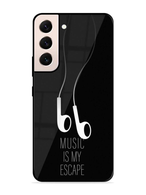 Music Is My Escape Glossy Metal Phone Cover for Samsung Galaxy S21 (5G) Zapvi