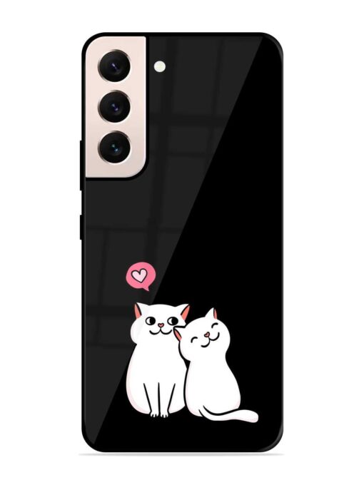 Cat Love Glossy Metal Phone Cover for Samsung Galaxy S21 (5G) Zapvi