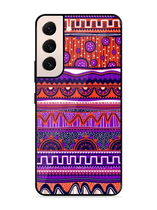 Ethnic Seamless Pattern Glossy Metal TPU Phone Cover for Samsung Galaxy S21 (5G) Zapvi