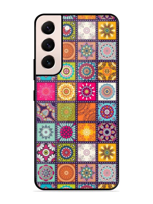 Seamless Pattern Vintage Glossy Metal Phone Cover for Samsung Galaxy S21 (5G) Zapvi