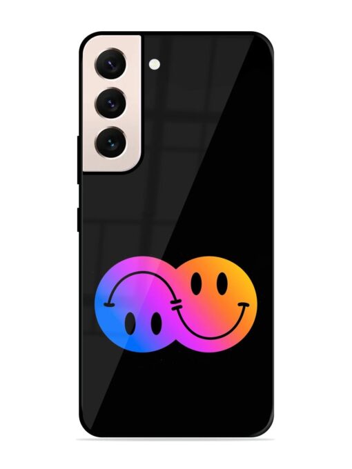 Gradient Smile Art Glossy Metal TPU Phone Cover for Samsung Galaxy S21 (5G) Zapvi