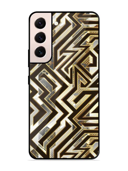 Technology Geometric Seamless Glossy Metal Phone Cover for Samsung Galaxy S21 (5G) Zapvi