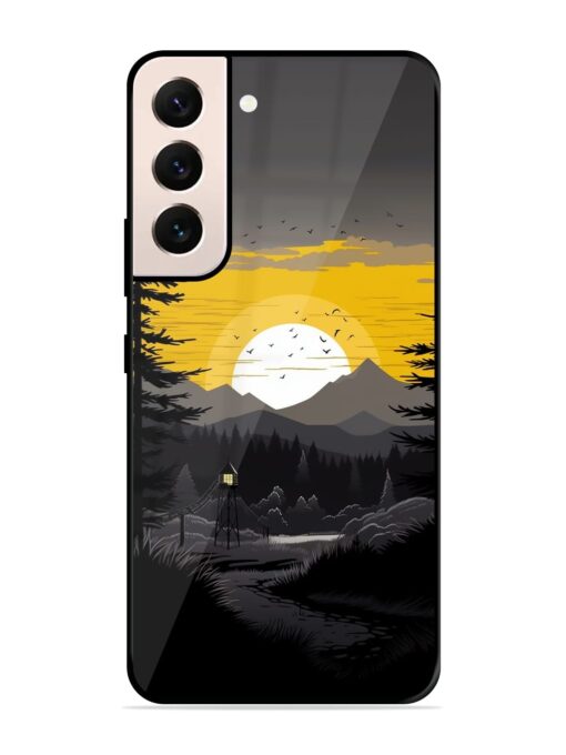 Sunset Vector Glossy Metal Phone Cover for Samsung Galaxy S21 (5G) Zapvi