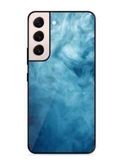 Blue Smoke Art Glossy Metal Phone Cover for Samsung Galaxy S21 (5G)