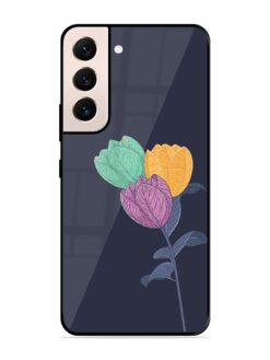 Flower Vector Glossy Metal Phone Cover for Samsung Galaxy S21 (5G)