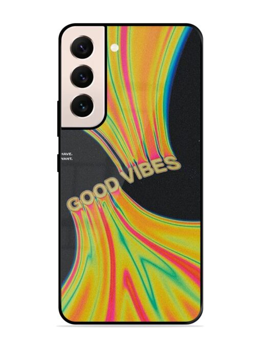 Good Vibes Glossy Metal Phone Cover for Samsung Galaxy S21 (5G) Zapvi