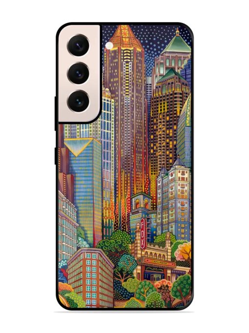 Cityscapes Art Glossy Metal Phone Cover for Samsung Galaxy S21 (5G) Zapvi