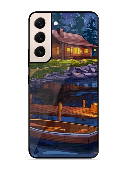 Village Night Scene Glossy Metal Phone Cover for Samsung Galaxy S21 (5G) Zapvi