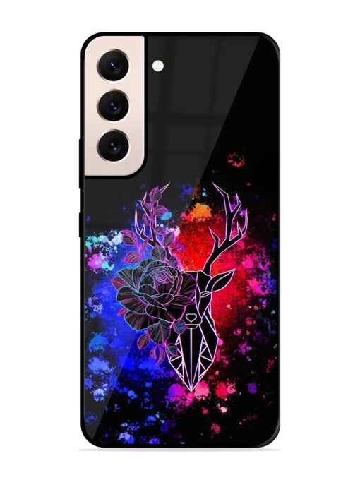 Floral Deer Art Glossy Metal Phone Cover for Samsung Galaxy S21 (5G) Zapvi