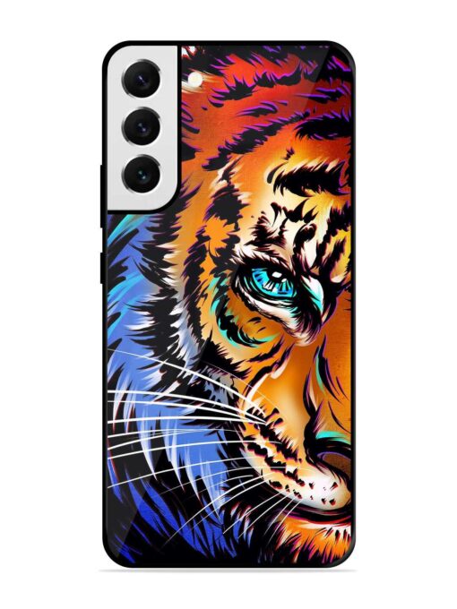 Colorful Lion Art Glossy Metal Phone Cover for Samsung Galaxy S21 Fe (5G) Zapvi