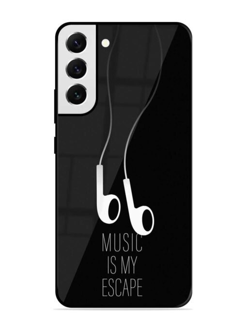 Music Is My Escape Glossy Metal Phone Cover for Samsung Galaxy S21 Fe (5G) Zapvi