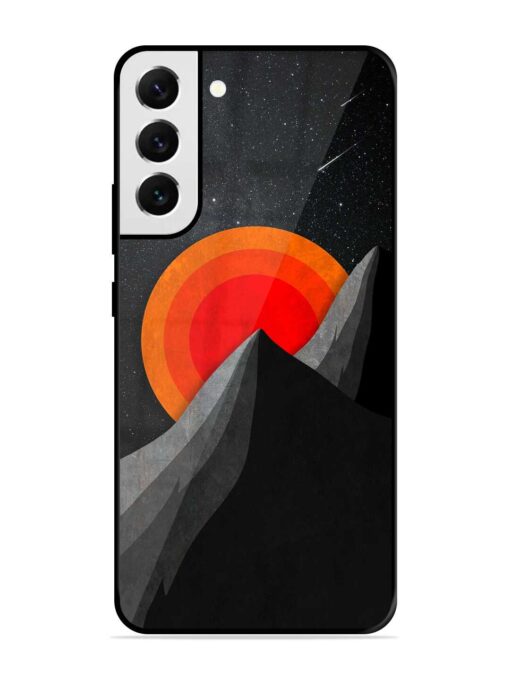 Black Mountain Glossy Metal Phone Cover for Samsung Galaxy S21 Fe (5G) Zapvi