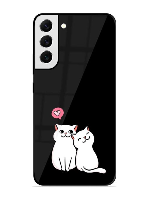 Cat Love Glossy Metal Phone Cover for Samsung Galaxy S21 Fe (5G) Zapvi