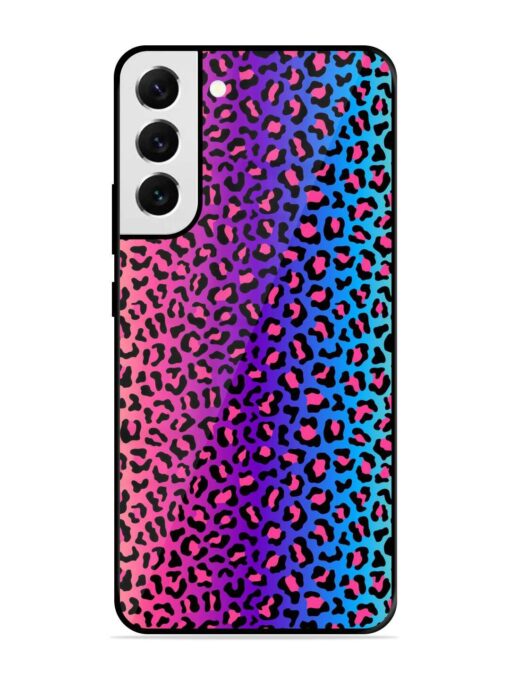 Colorful Leopard Seamless Glossy Metal Phone Cover for Samsung Galaxy S21 Fe (5G) Zapvi