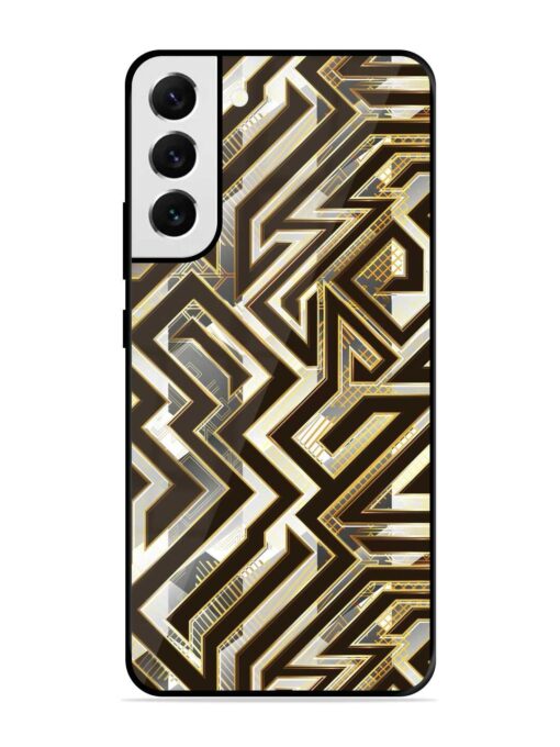 Technology Geometric Seamless Glossy Metal Phone Cover for Samsung Galaxy S21 Fe (5G) Zapvi