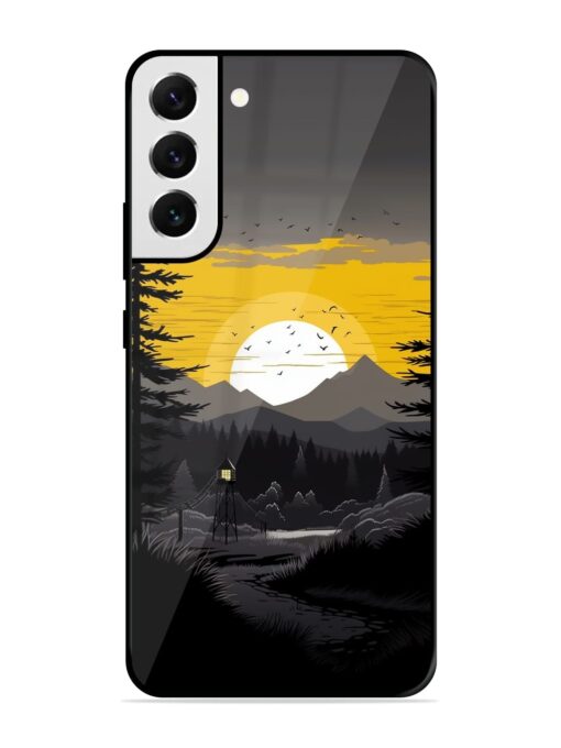 Sunset Vector Glossy Metal Phone Cover for Samsung Galaxy S21 Fe (5G) Zapvi