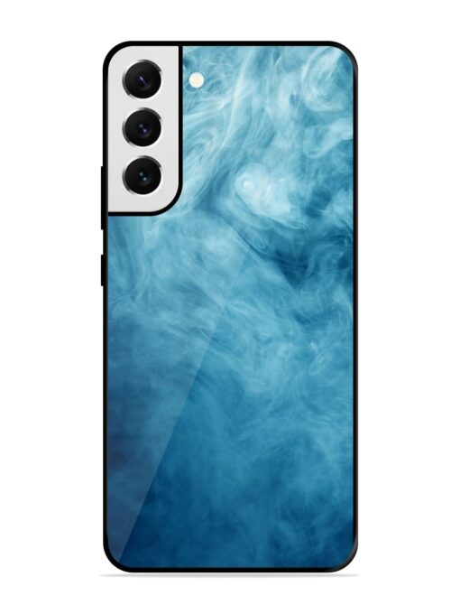 Blue Smoke Art Glossy Metal Phone Cover for Samsung Galaxy S21 Fe (5G) Zapvi